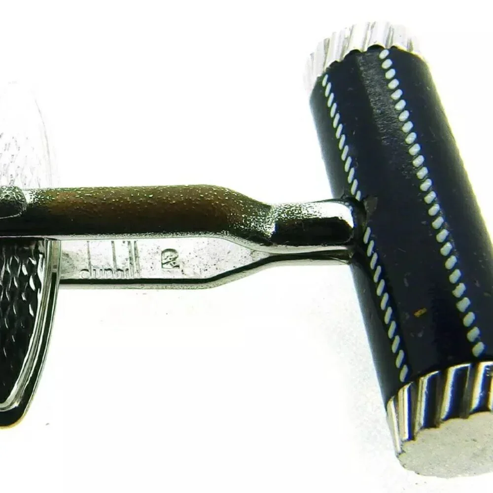 dunhill cuff bar type Silver hardware Authentic Used